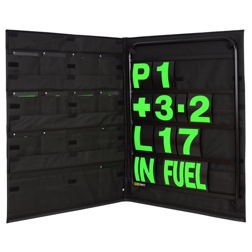 [BGR260BLA-G] STANDARD BLACK PIT BOARD KIT- GREEN NUMBERS & BAG