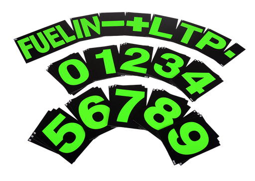 [BGR262G] STANDARD PIT BOARD NUMBER SET - HI VIS GREEN