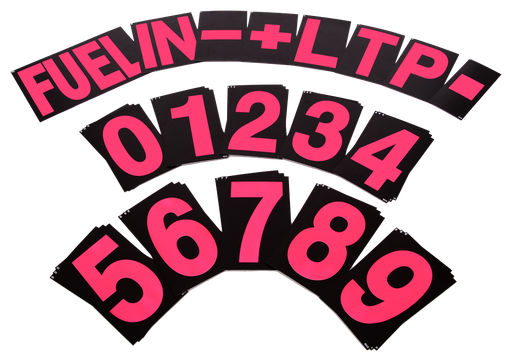 [BGR262P] STANDARD PIT BOARD NUMBER SET - HI VIS PINK