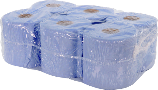 [BGR278] BLUE PAPER TOWEL ROLL (x 6) 2 PLY - 19cm x 19cm - 400 SHEETS