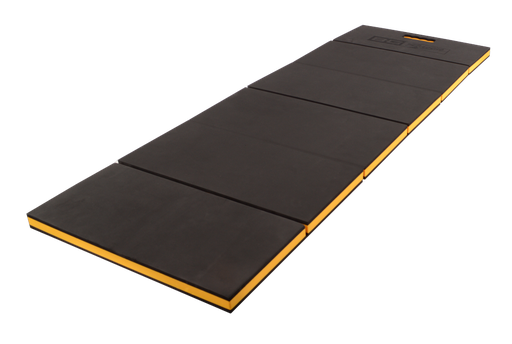 [BGR400] Matelas pour mécano mousse 1210x420x30 - Pliant 3 en 1 - Noir et jaune