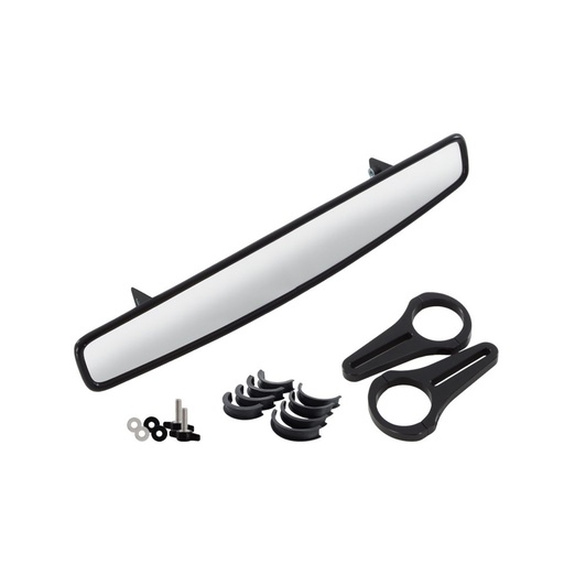 [BGR756] 15" Rétroviseur angle large + 1.75" Supports + Cales - Noir