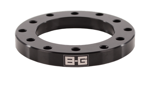 [BG4915] 10mm Entretoise de volant 6x70 / 6x74 PCD (avec vis) - ALUMINIUM - NOIR