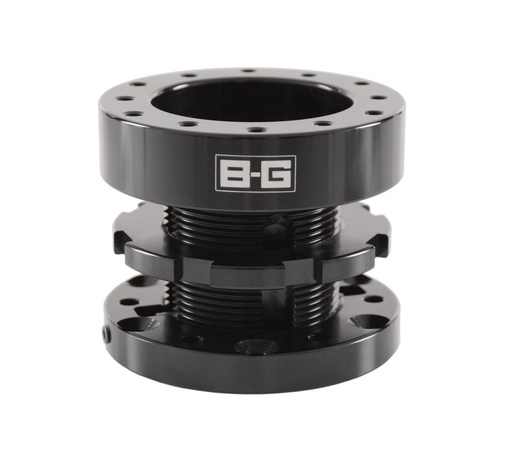 [BG4922] Entretoise réglable hauteur volant - Adaptateur 6x70 / 6x74 PCD (avec vis) - ALUMINIUM - NOIR