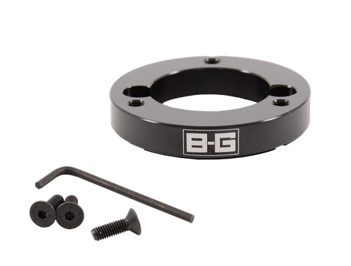[BGR730] 15mm Entretoise excentrique volant racing 3x50.8mm PCD - 10mm déport - ALUMINIUM - NOIR