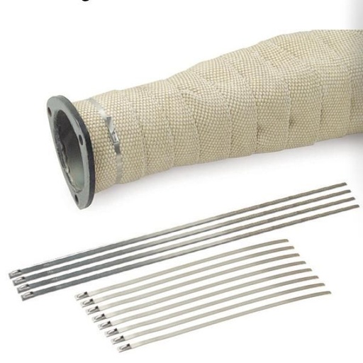 [460021] Full set of stainless steel locking ties for heat shield insulating wrap 