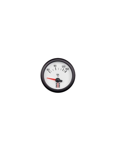 [ST3259] Manomètre de Température Huile - électrique - 60-150°C - M10 Male - Ø 52mm - Blanc