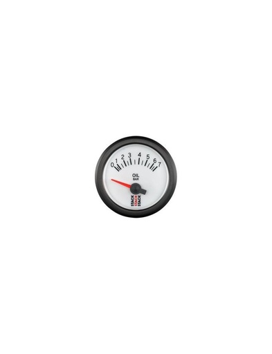 [ST3251] Manomètre de Pression Huile - électrique - 0-7 Bar - M10 Male - Ø 52mm - Blanc