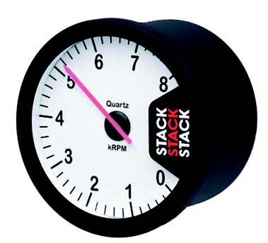 [ST200B] Compte-tours Stack ST200 Clubman Ø 80mm 0-8000 trs/min - Blanc