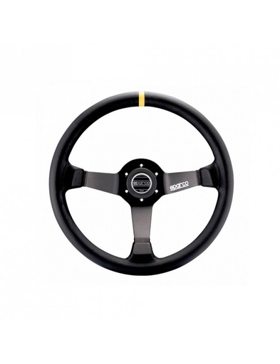 [015R345MSN] Volant Sparco R345 Peau Retournée Noir