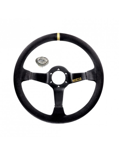 [015R325CSN] Volant Sparco R325 Peau Retournée Noir