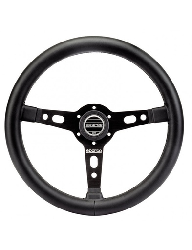 [015TARGA350PLNR] Volant Sparco Targa 350 Cuir Noir