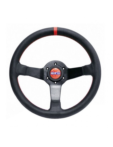 [015R330CHAMPION] Volant Sparco Champion Tulipé Cuir Noir