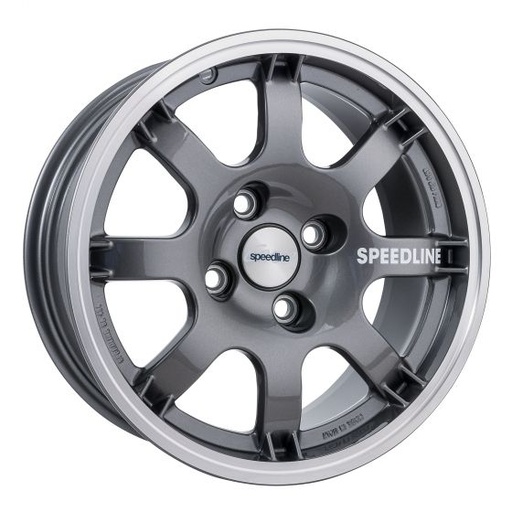 [SL434/A] Jante Speedline PTS, 6.75x15, Anthracite - Bord poli Fournies avec caches