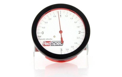 [725004] Manomètre pression de turbo 0 - 3 bars - 80MM - REDSPEC