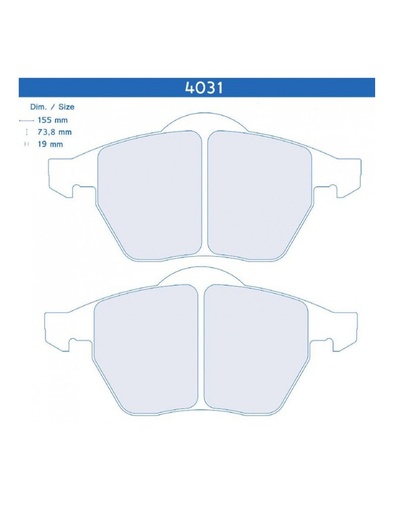 [4031RC6E] 4031RC6E - CL Brakes remblokken RC6E