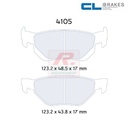 [4105RC6] 4105RC6 - Pastillas de freno CL Brakes RC6