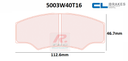 [5003W40T16RC6] 5003W40T16RC6 - CL brake pads RC6