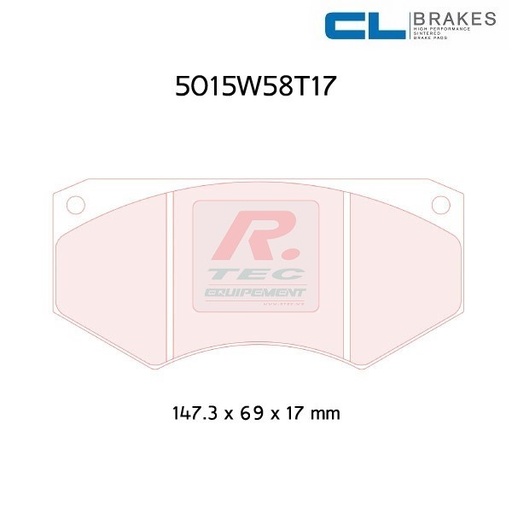 [5015W58T17RC8] 5015W58T17RC8 - Pastillas de freno CL Brakes RC8