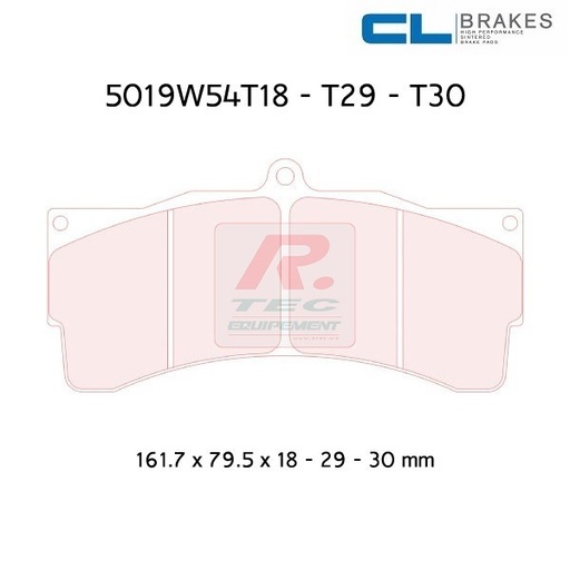 [5019W54T29RC8] 5019W54T29RC8 - Pastillas de freno CL Brakes RC8