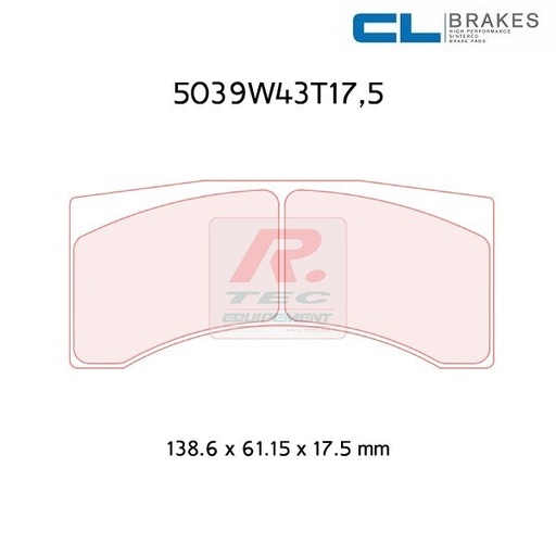 [5039W43T175RC8R] 5039W43T175RC8R - CL brake pads RC8