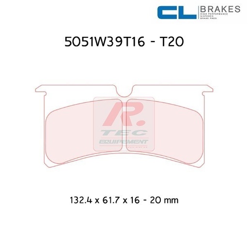 [5051W39T16RC6E] 5051W39T16RC6E - Pastillas de freno CL Brakes RC6E