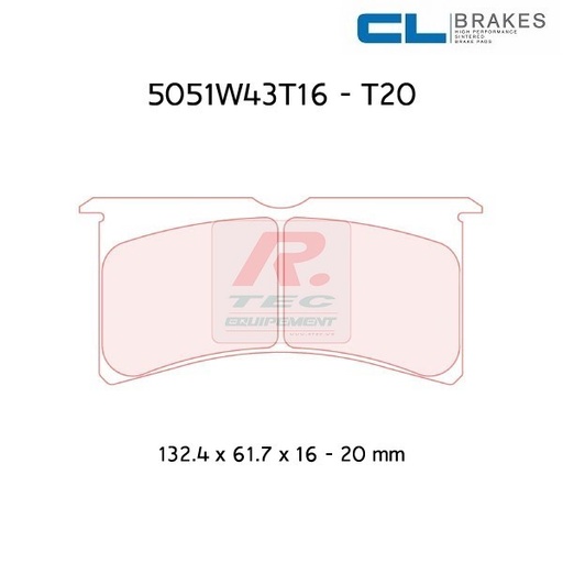 [5051W43T20RC6E] 5051W43T20RC6E - Pastillas de freno CL Brakes RC6E