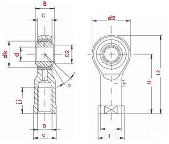 [KI14-441] Rotule femelle M14x150 - Askubal