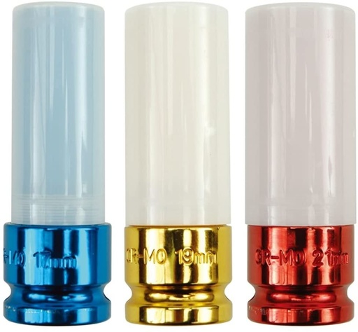 [DBOUL-DOUILLES] Deep thin wall impact sockets 1/2” (17 - 19 - 21 mm )