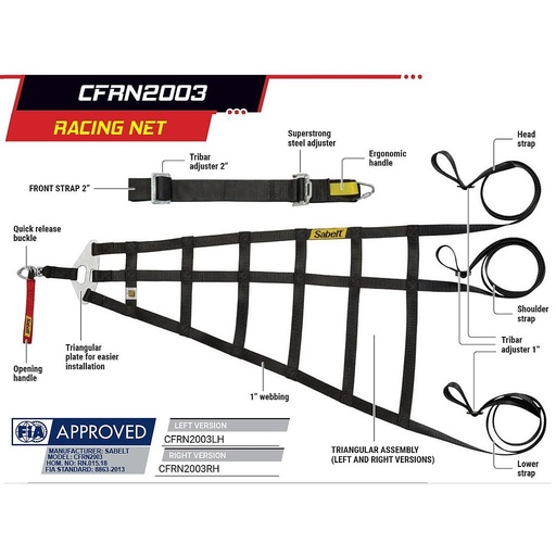 Filet de fenêtre FIA Motorsport