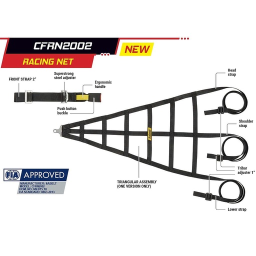 [CFRN2002B] Filet de fenêtre FIA Motorsport