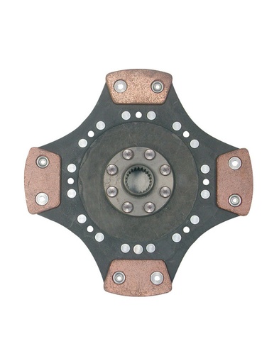 Disque d'embrayage Sachs Ø184 mm - Ø25.994 mm  x 23 cannelures - épaisseur 5.2 mm - / patins - moyeu 9.6 mm - Sinter