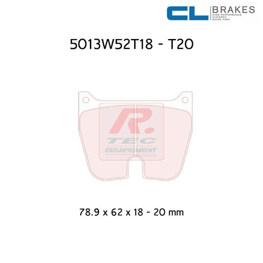 [5013W52T18RC6] 5013W52T18RC6 - Plaquettes CL brakes RC6