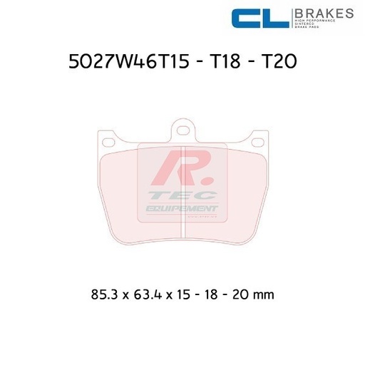 [5027W46T15RC8R] 5027W46T15RC8R - Plaquettes CL brakes RC8