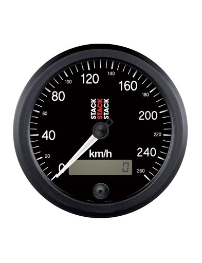 [ST3802] Compteur Vitesse - électrique - 0-260Kmh - Ø 88mm - Noir - Écran Lcd