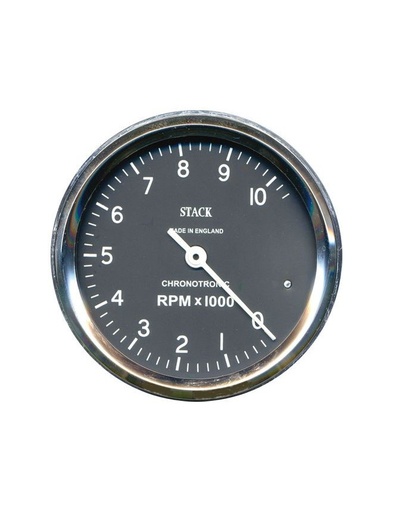 [ST901096] Compte Tours Chronotronic - électrique - 0-10K - Ø 80mm - Noir Cerclage Chrome