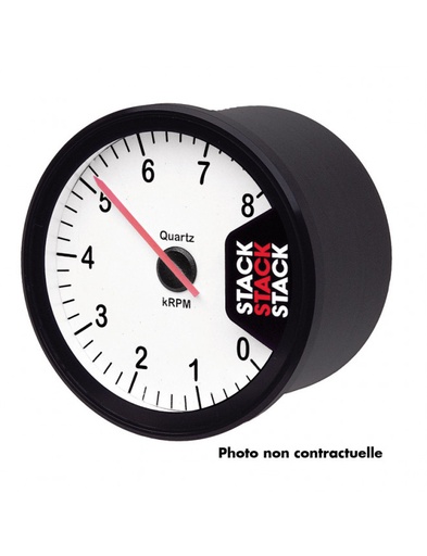 [ST200-010W] Compte Tours St200 Clubman - électrique Pas A Pas - 0-10K - Ø 80mm - Blanc