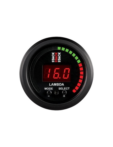 [ST3403] Manomètre de Ratio Air/Carburant Lambda - Pro-Control - Ø 52mm - Noir