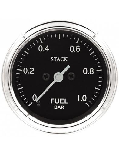 [ST3303C] Manomètre de Pression Essence - Pro Pas A Pas - 0-1Bar - M10 M - Ø 52mm - Classique