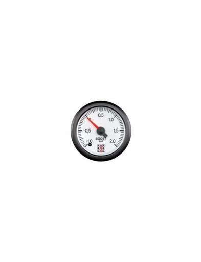 [ST3361] Manomètre de Pression Turbo - Pro Pas A Pas -1 A +2 Bar - Ø 52mm - Blanc