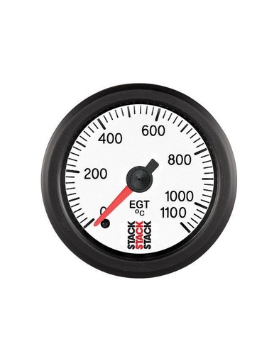 [ST3363] Manomètre de Température Gaz Echappement - Pro Pas A Pas - 0-1100°C - Ø 52mm - Blanc