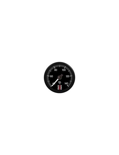 [ST3309] Manomètre de Température Huile - Pro Pas A Pas - 40-140°C - 1/8 Nptf - Ø 52mm - Noir