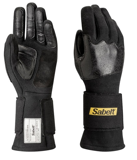 FIA 8856-2018 TG3 Mechanic Sabelt Gloves - Black