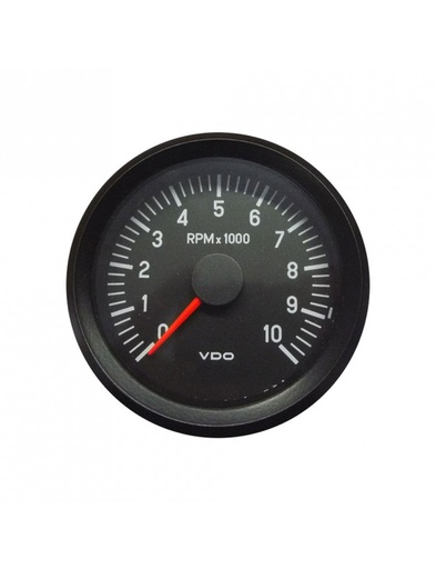 [333-035-022C] Compte-tours VDO 10000 Trs/Min Ø 80 Fond Noir 12V Programmable