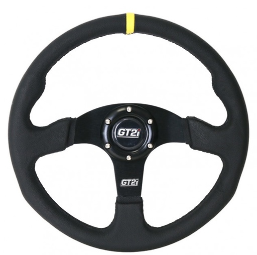 [MR-VOL002-NN-PLA] GT2i Race Leather Steering Wheel - Flat