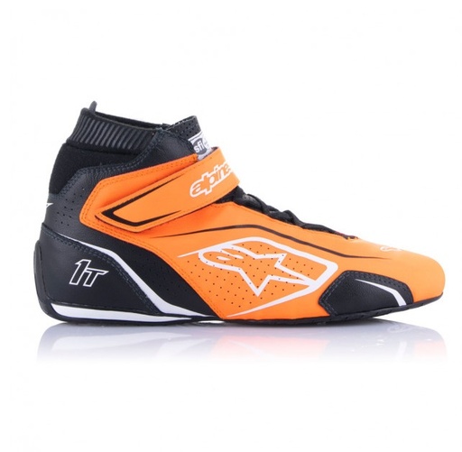 Alpinestars Tech 1T -V3 FIA Schoenen Oranje/Zwart/Wit