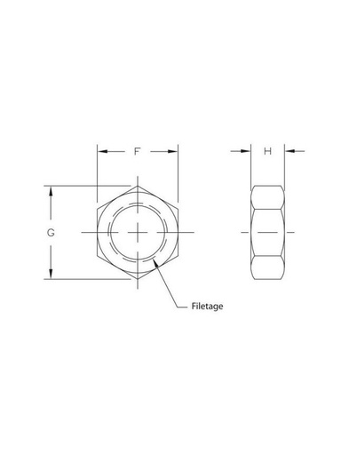 [JNL-0524] Rodobal metric locknut left 5/16" UNF