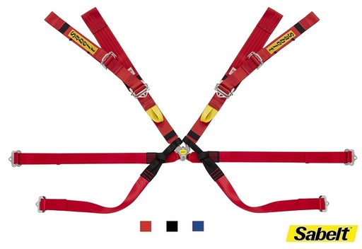 Sabelt Alu harness 2"/2" - 6 points Pull up - CCG832FU - FIA 8853-2016 - Formula