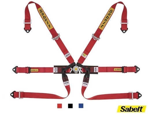 Sabelt Monoplace steel harness 6 points - Pull up - FIA 8853-2016