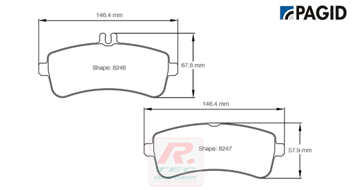 [8246RSL29] S8246 - Plaquettes de frein Pagid RSL29